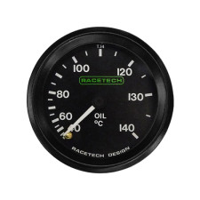 Manometru mecanic de temperatură a uleiului Racetech, 40–140 °C, Ø 52 mm - RT-T14BL7 - T14BL7 - 3661768038307